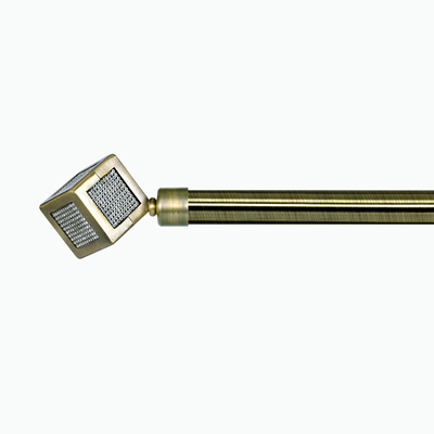 Metal Electroplate Pipe Curtain Rods 22MM Diameter With Stereoscopic Finials