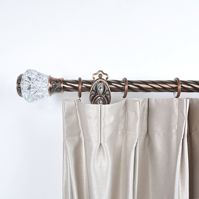 Metal Single Curtain Rod Holder With 28MM Diameter Finial